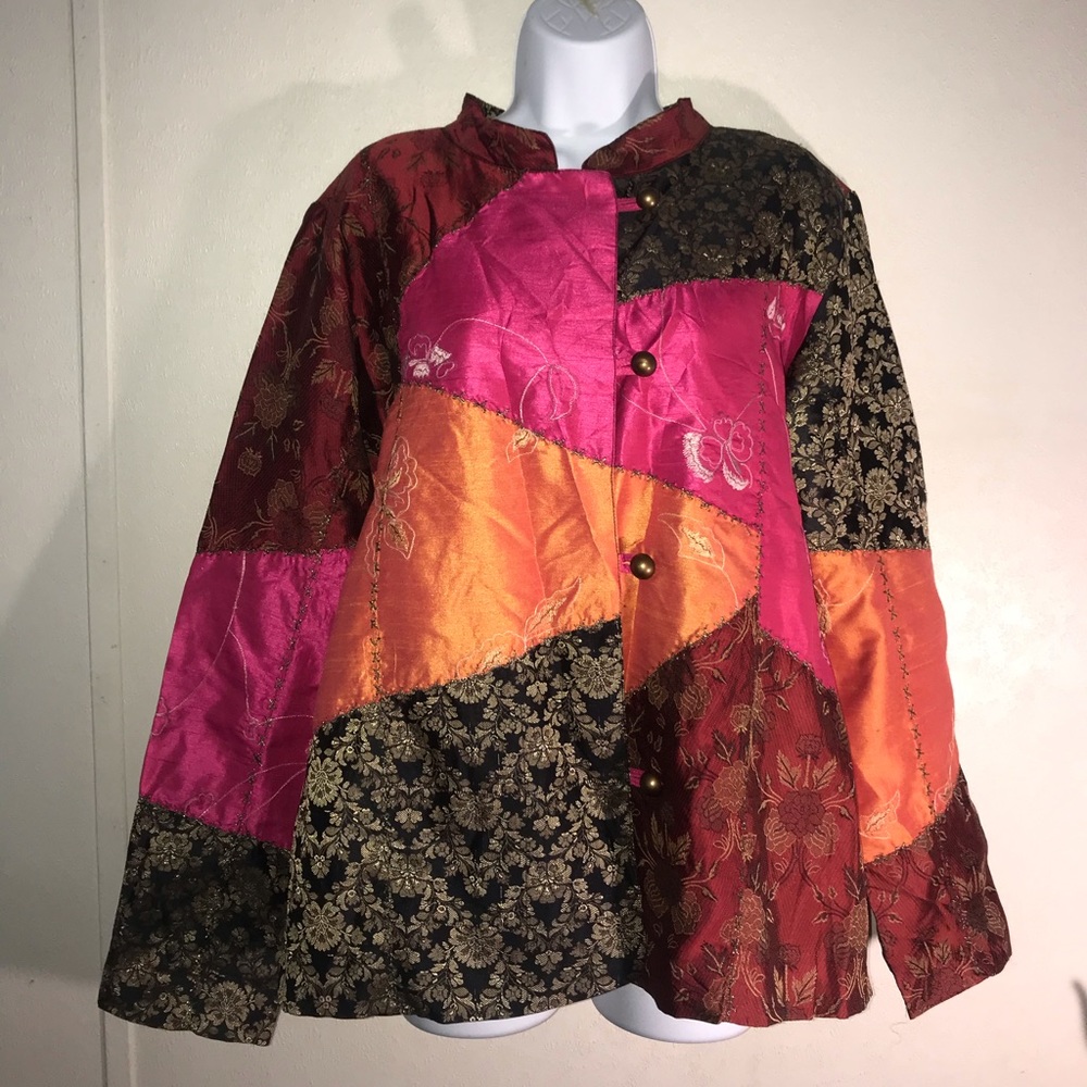 Indigo Moon Ladies Kimono Style Jacket, Sz L